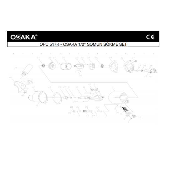 Osaka OPC 517 Havalı Somun Sökme Makinası İçin Yedek Parça Temini